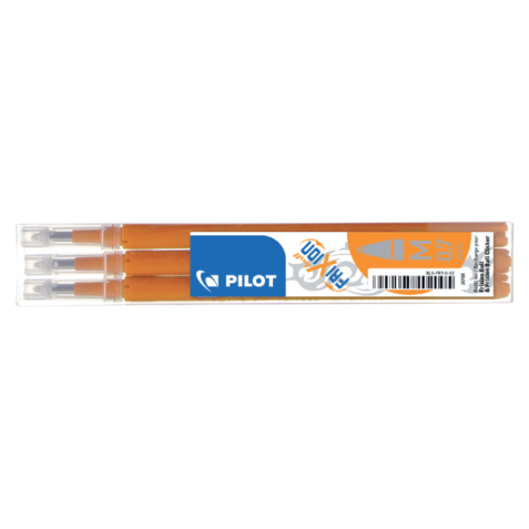 Rollerpenvulling PILOT friXion medium oranje set à 3 stuks