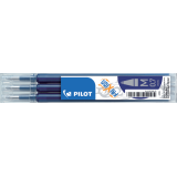 Recharge pour stylo effaçable Pilot FriXion Ball pointe moyenne 0,7 mm - Pochette de 3 bleues nuit