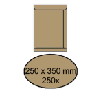 Envelop akte IEZZY 250x350mm zelfklevend 90gr bruin 250 stuks