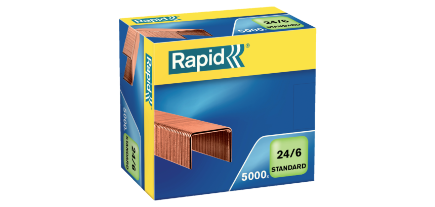 Standard copper Rapid 24/6 staples 5000 pieces