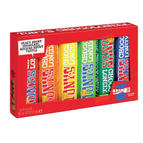 Barre chocolatée Tony’s Chocolonely Dégustation 6 barres 47/50g