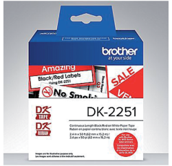 Etiquette Brother DK-22251 continu 62mm 1 rouleau 15m blanc