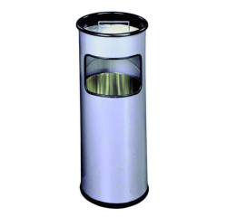 Poubelle-cendrier Durable 3332-01 rond argent métallique