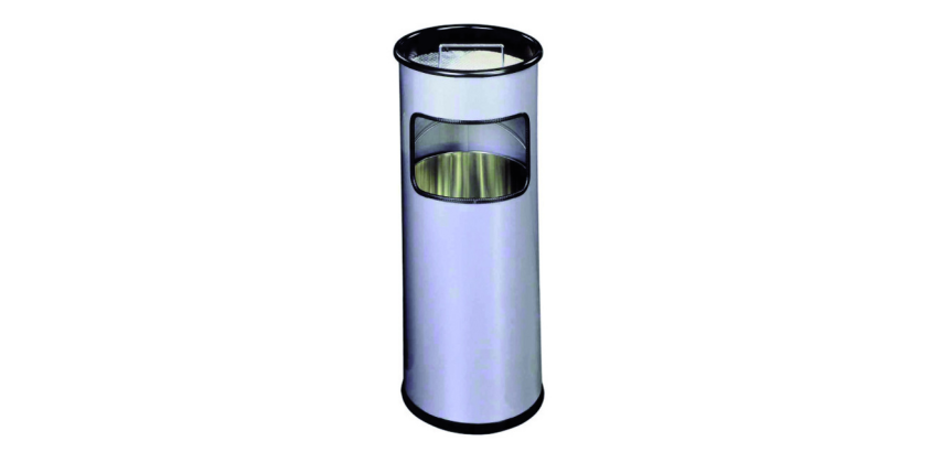 Durable Aschenbecher-Abfalleimer 3332-01 rund metallisch silber