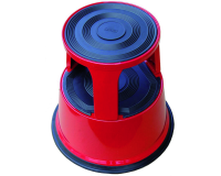 Tabouret Desq 42cm métal rouge