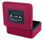 Pavo Deluxe cash box 200x160x90mm red