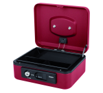 Pavo Deluxe cash box 200x160x90mm red