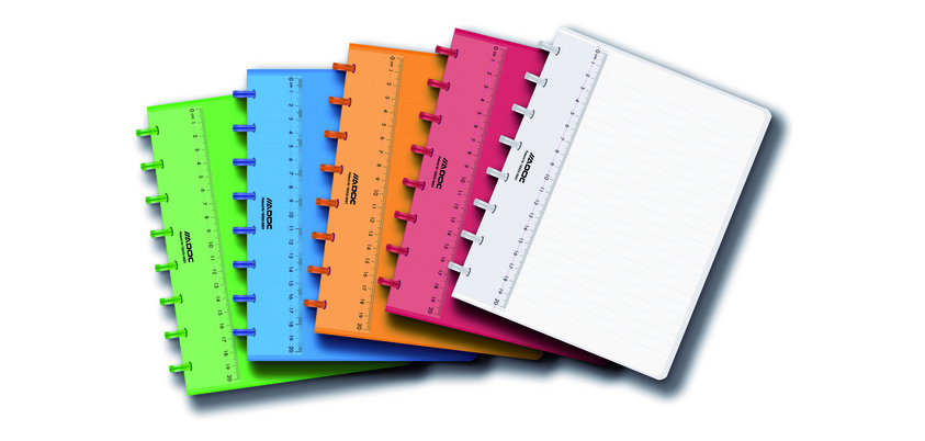 ADOC A5 Notebook lined 144 pages 90g assorted