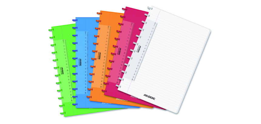 Cahier ADOC A4 ligné 144 pages 90g PP assorti