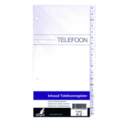Recharge registre téléphonique Kangaro 200x100mm  A-Z 4 anneaux