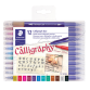 Feutre calligraphe Staedtler pointe duo 2.0 et 3.5mm 12 couleurs