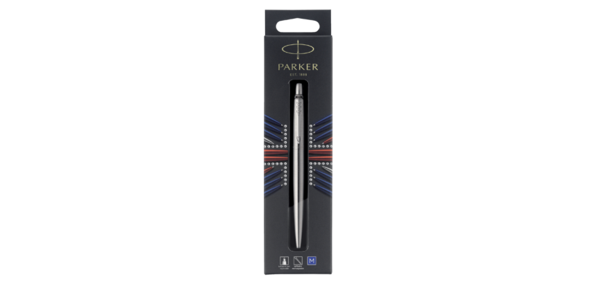Stylo bille Parker Jotter Stainless Steel CT Medium blister