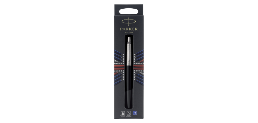 Parker Jotter Bond Street Black CT Medium ballpoint pen blister