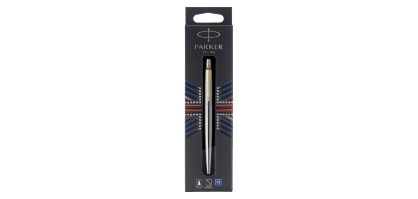Stylo bille Parker Jotter Stainless Steel GT Medium blister