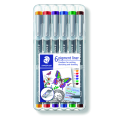 Fineliner Staedtler 308 0,3mm assorti set 6 pièces