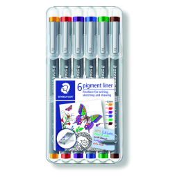 Fineliner Staedtler 308 0,3mm assorti set 6 pièces