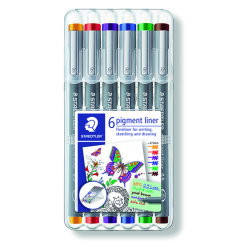 Fineliner Staedtler 308 Pigment 0,5mm assorti set 6 pièces