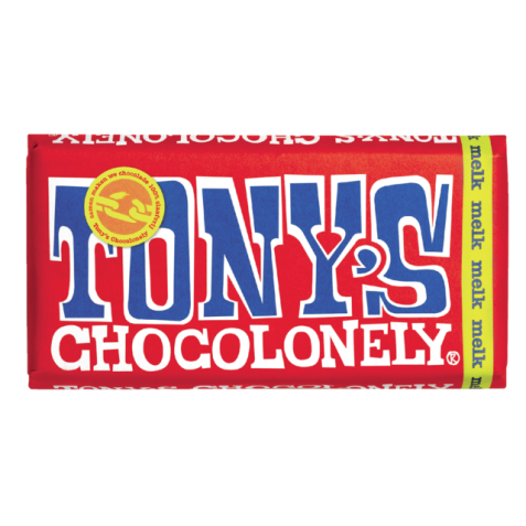 Chocolade Tony's Chocolonely melk reep 180gr