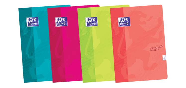 Cahier Oxford Touch A4 ligné 72 pages 80g assorti
