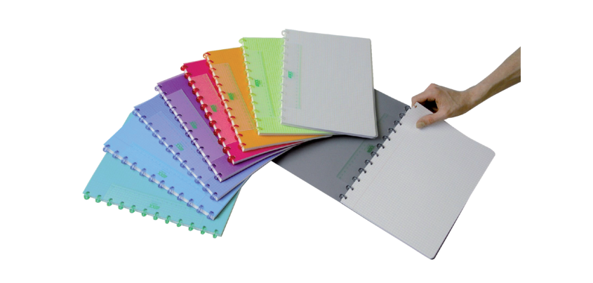 Cahier ADOC A4 carreau 5x5mm 144 pages 90g assorti