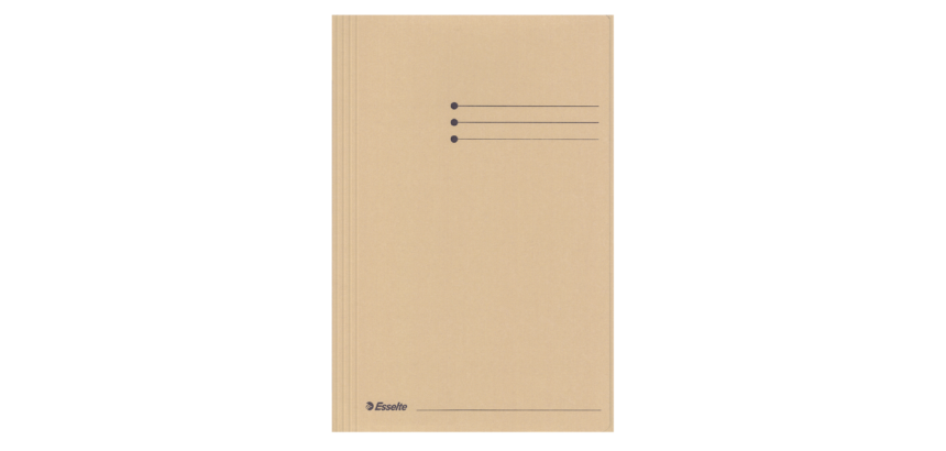 Dossiermap Esselte folio 3 kleppen manilla 275gr gems