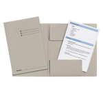 Esselte 3-flap folder folio manila 275g gray
