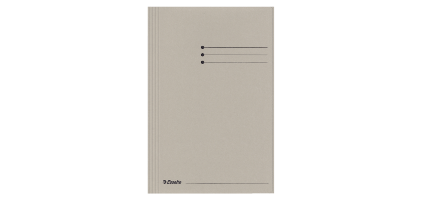 Dossiermap Esselte folio 3 kleppen manilla 275gr grijs