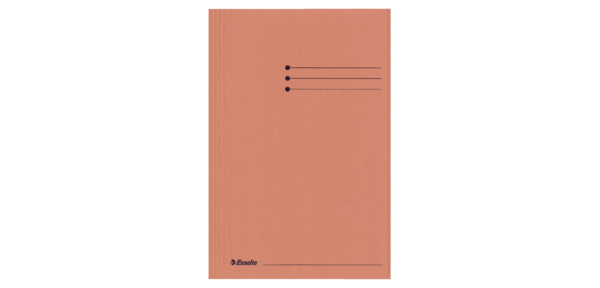 Dossiermap Esselte folio 3 kleppen manilla 275gr oranje