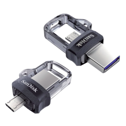 SanDisk Ultra Dual M3.0 USB-Flash-Laufwerk USB Typ-A / Micro-USB 3.2 Gen 1 (3.1 Gen 1) 128 GB