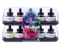 Inkt Talens Ecoline met pipet additional set à 10 ass