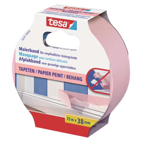 Afplaktape tesa®  Professional sensitive 25mx38mm roze