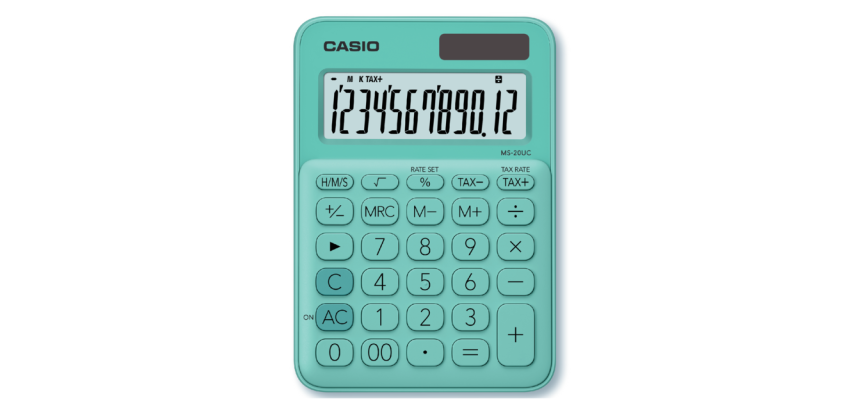 Casio MS-20UC green calculator