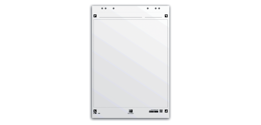 Papier chevalet Oxford Smart 650x980mm uni 90g 20 feuilles