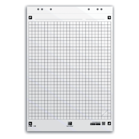 Papier chevalet de conférence Oxford Smart 65x98cm quadrillé 90g 20 feuilles