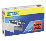 Agrafes Rapid 24/8 acier inox super strong 1000 pièces