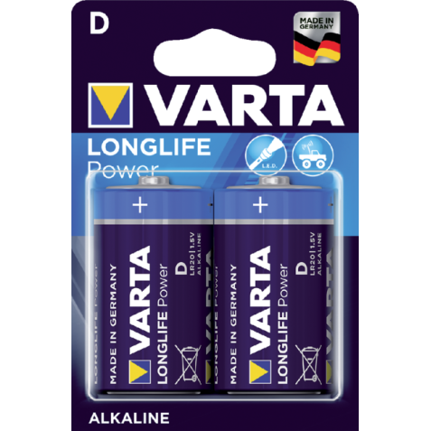 Batterij Varta Longlife Power 2xD