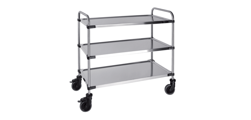 Serveerwagen met 3 plateaus 870x570x950mm