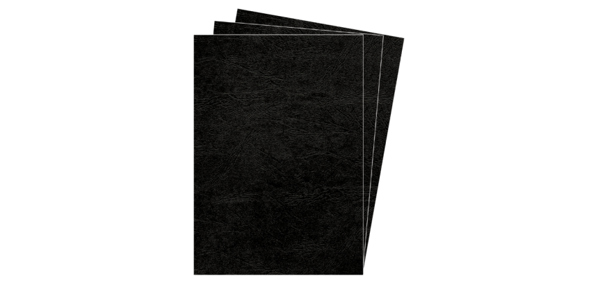 Binding cover Fellowes Delta leather grain 250 g A4 black - Box of 25