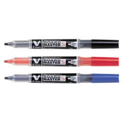 En_rotulador pilot v board master s para pizarra blanca color negro tinta liquida trazo 3,5 mm recargable