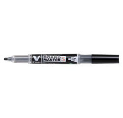 En_rotulador pilot v board master s para pizarra blanca color negro tinta liquida trazo 3,5 mm recargable