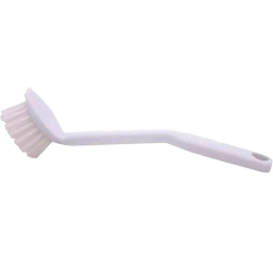 Afwasborstel Cleaninq basis plastic met ronde kop wit