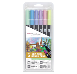 Tombow Feutre double pointe ABT DUAL BRUSH PEN, tons pastel