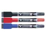 Whiteboardmarker Pilot met wisser rond extra fijn zwart