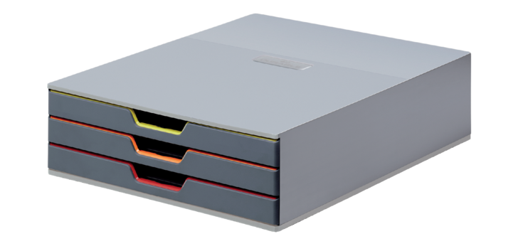 Ladenbox Durable Varicolor 3 laden grijs