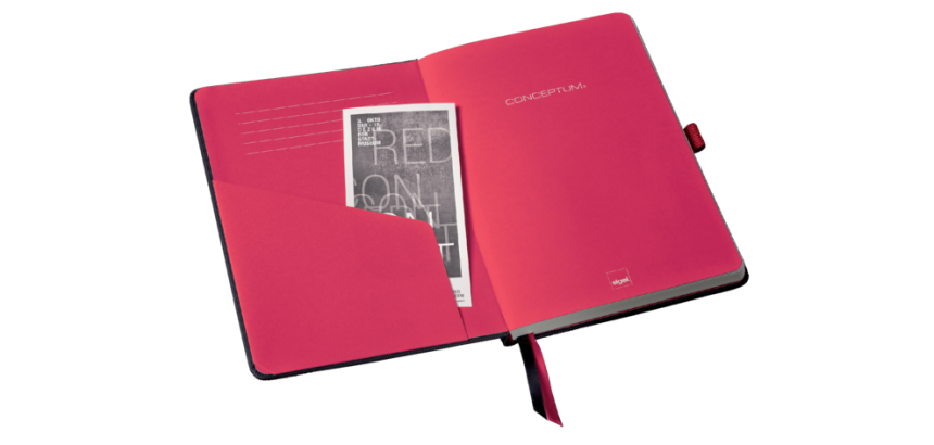 Conceptum Notebook, A4, lined, black/red
