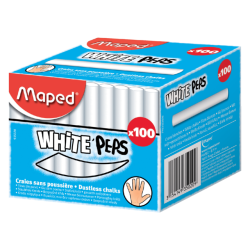 Schoolbordkrijt Maped White'Peps doos á 100 stuks wit