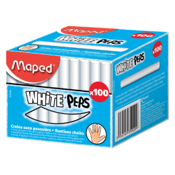 Craie tableau noir Maped White'Peps boîte 100 pièces blanc