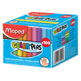 Craie tableau noir Maped Color'Peps boîte 100 pièces assorti