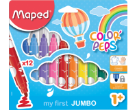 Maped feutre Color'Peps Jumbo Early Age, étui de 12 pièces, assorti
