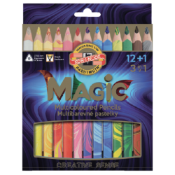 Crayon de couleur Koh-I-Noor Jumbo Magic boîte 13 couleurs